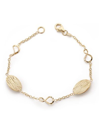 9K PULSERA HUECA 19.5CM