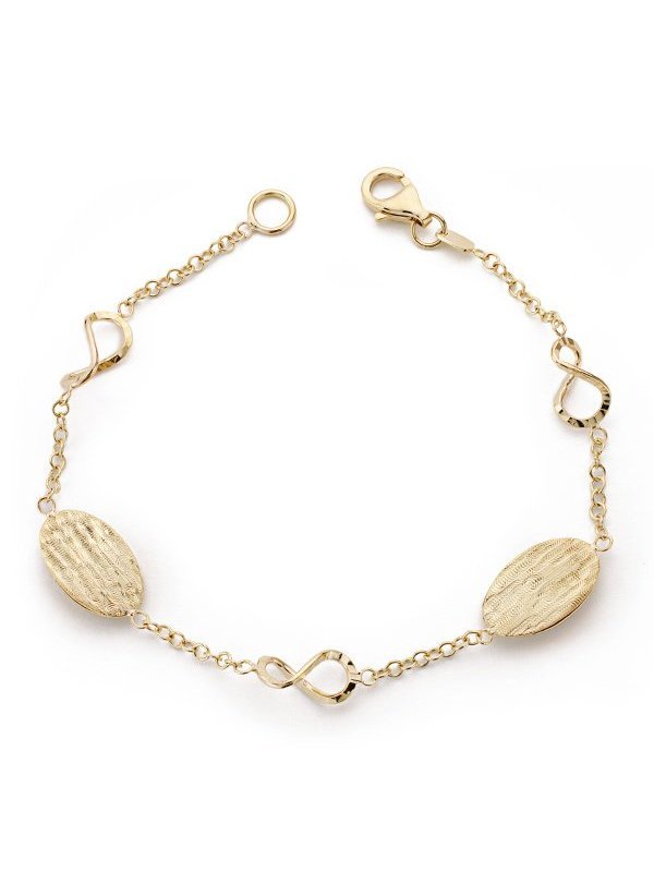 9K PULSERA HUECA 19.5CM