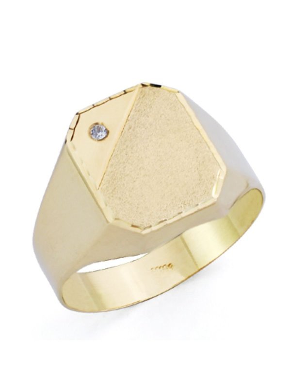9K SELLO CABALLERO ORO AMARILLO HUECO...