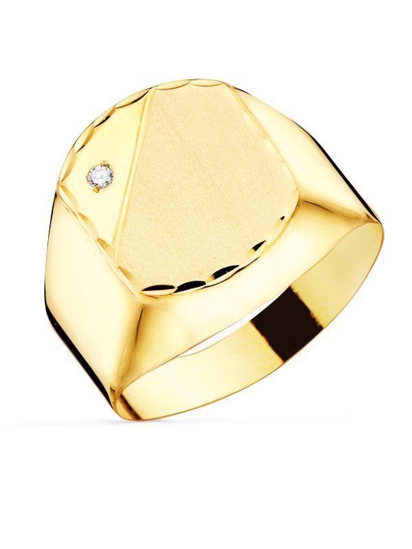 9K SELLO ORO AMARILLO CABALLERO HUECO...