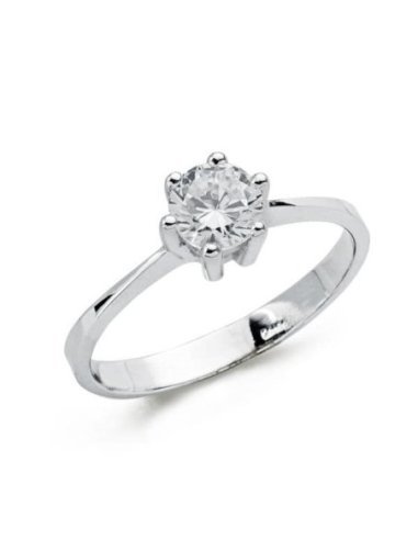 9K SOLITARIO ORO BLANCO CIRCONITA 5.5MM