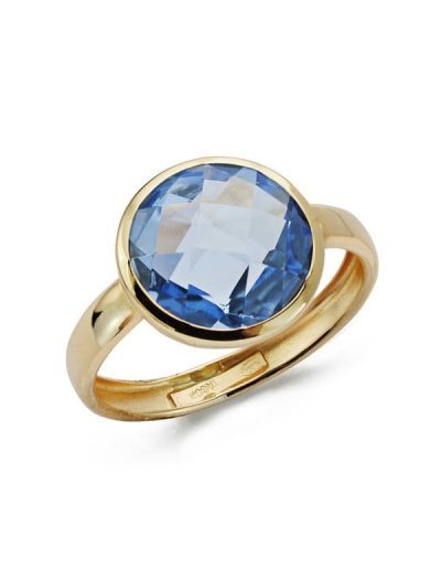9K SORTIJA PIEDRA AZUL...