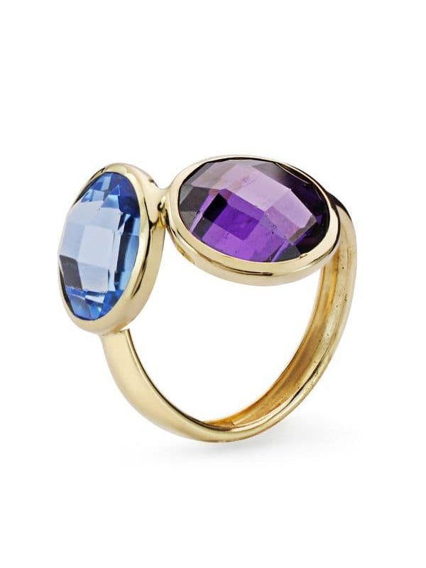 9K SORTIJA PIEDRAS COLOR BOCEL 12 MM