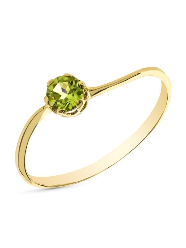 9K SOLITARIO ORO AMARILLO OLIVINA...