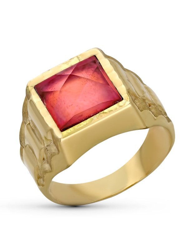 9K SELLO ORO AMARILLO CABALLERO...