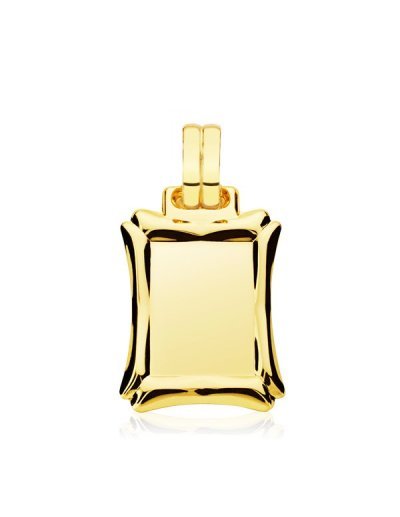 9K CHAPA RECTANGULAR ORO...