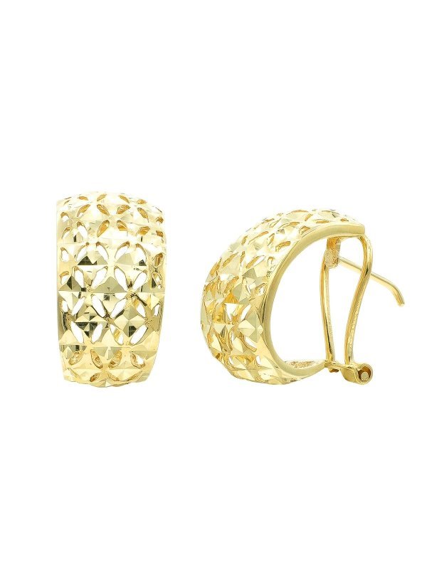 9K PENDIENTES CALADOS TALLADOS OMEGA...