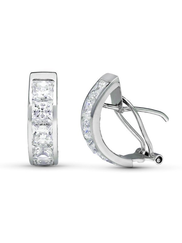 9K PENDIENTES ORO BLANCO CIRCONITAS...
