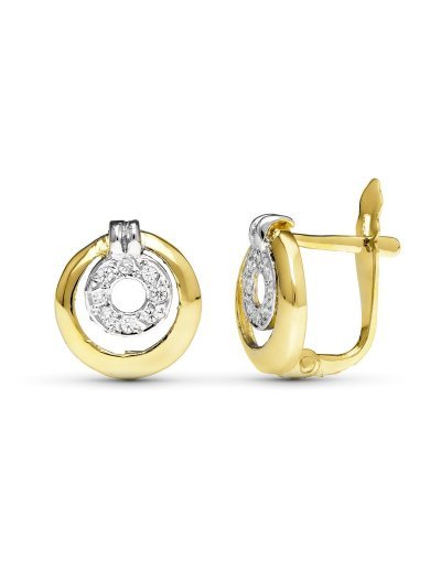 9K PENDIENTES ORO BICOLOR...