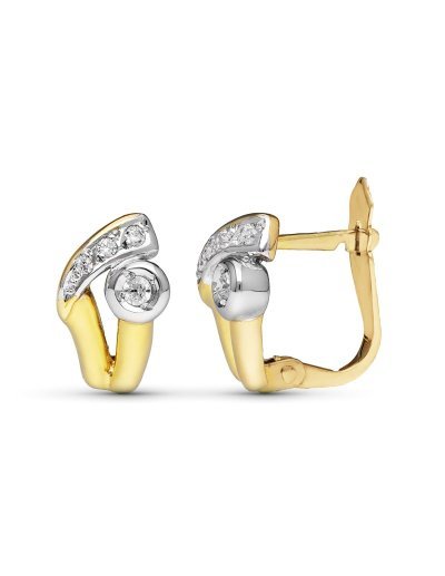 9K PENDIENTES ORO BICOLOR...