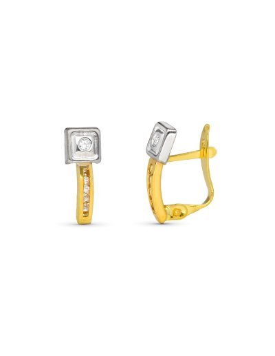 9K PENDIENTES BICOLOR...