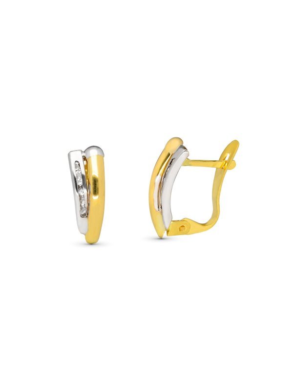 9K PENDIENTES ORO AMARILLO BICOLOR...