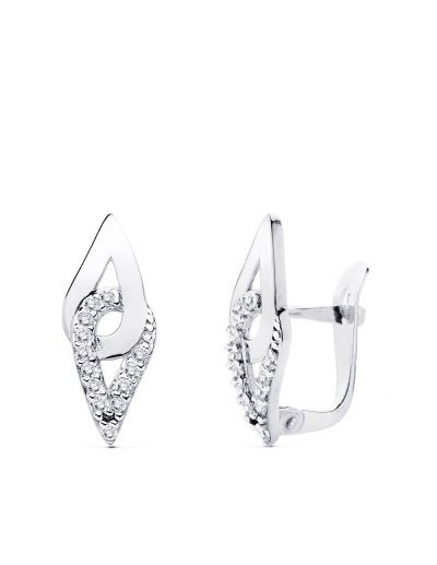 9K PENDIENTES ORO BLANCO...