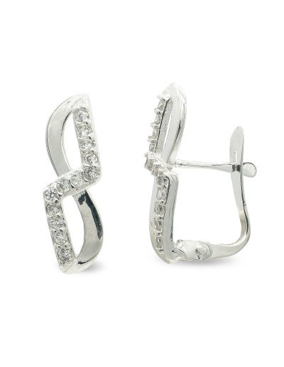 9K PENDIENTES ORO BLANCO...