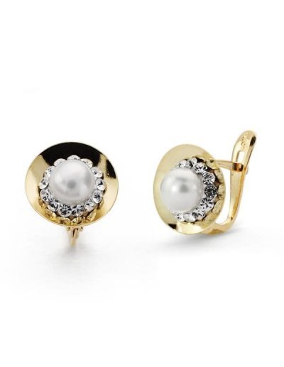 9K PENDIENTES PERLA 10X10 MM