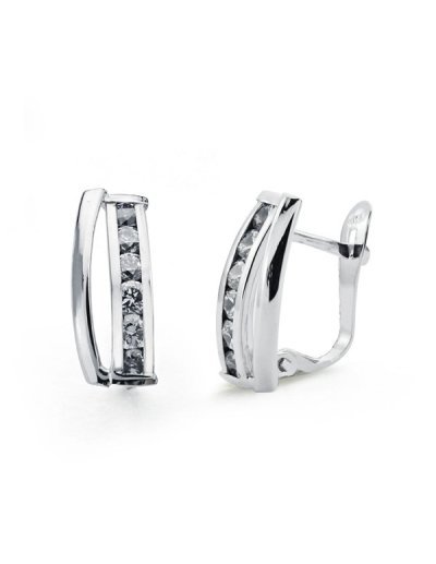 9K PENDIENTES ORO BLANCO...