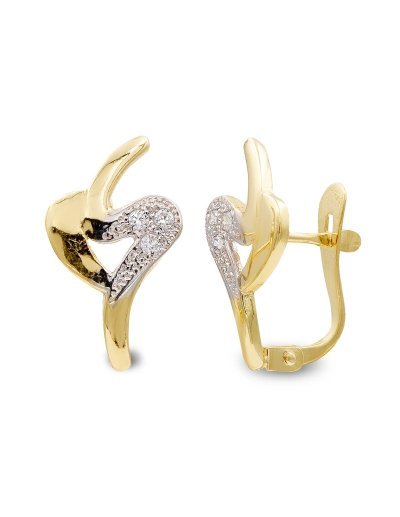 9K PENDIENTES ORO BICOLOR...