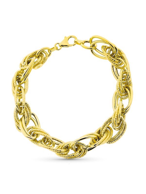 9K PULSERA ORO AMARILLO ESLABONES...