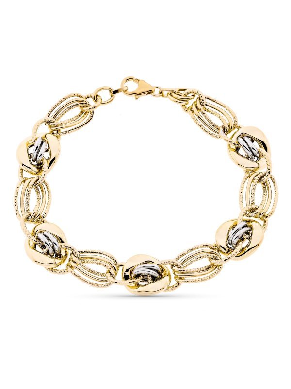 9K PULSERA HUECA 20 CM