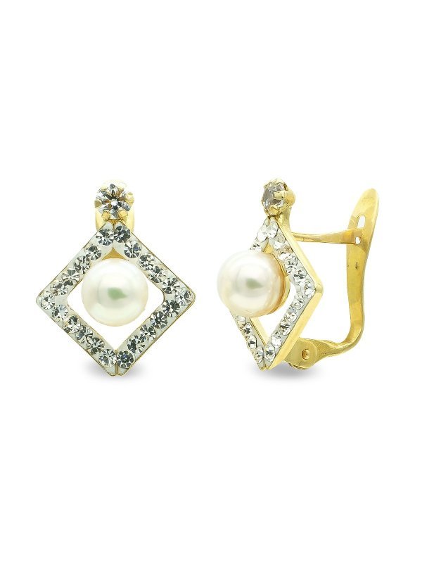 9K PENDIENTES PERLA 4.5MM Y...