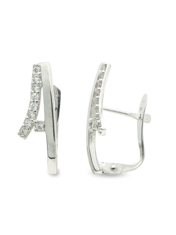 9K PENDIENTES CIRCONITAS ORO BLANCO...