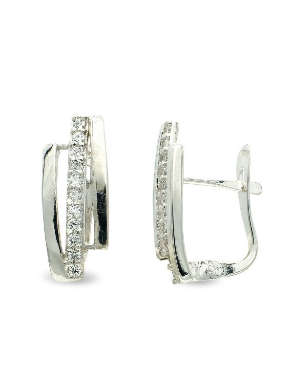 9K PENDIENTES CIRCONITAS ORO BLANCO...