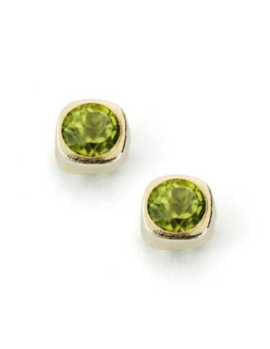 9K PENDIENTES ORO AMARILLO OLIVINAS...