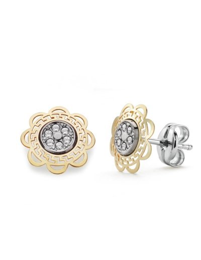 9K PENDIENTES ORO BICOLOR...