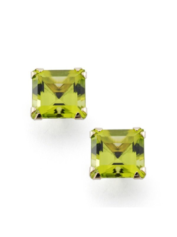 9K PENDIENTE ORO AMARILLO OLIVINA...