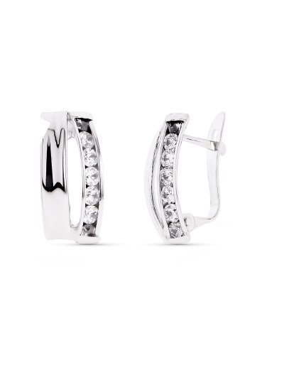 9K PENDIENTES ORO BLANCO...