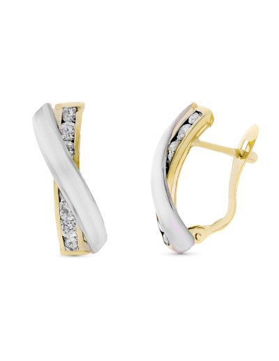 9K PENDIENTES ORO BICOLOR...