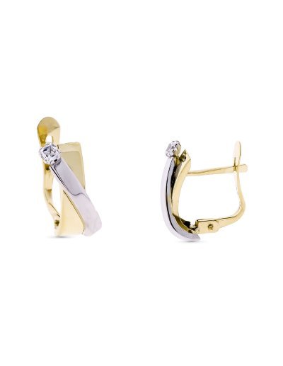 9K PENDIENTES ORO BICOLOR...