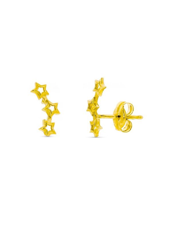 9K PENDIENTES ORO AMARILLO TREPADORES...
