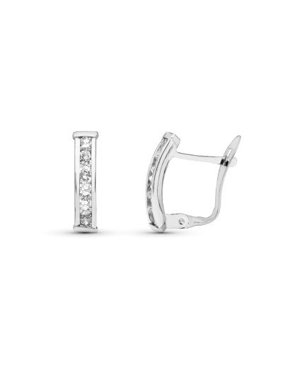 9K PENDIENTES ORO BLANCO...