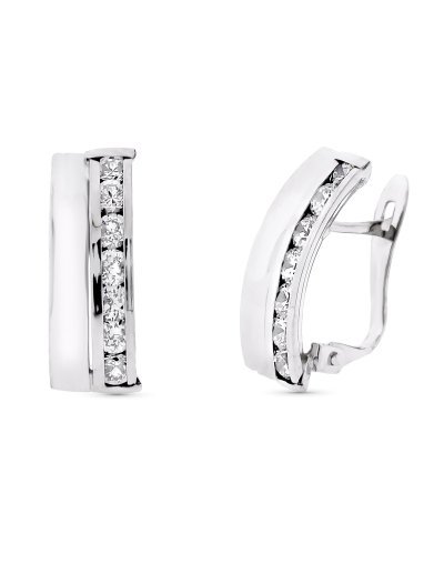 9K PENDIENTES ORO BLANCO...