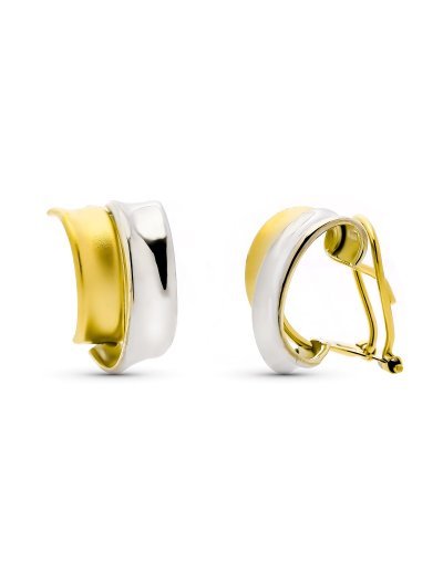 9K PENDIENTES ORO BICOLOR...