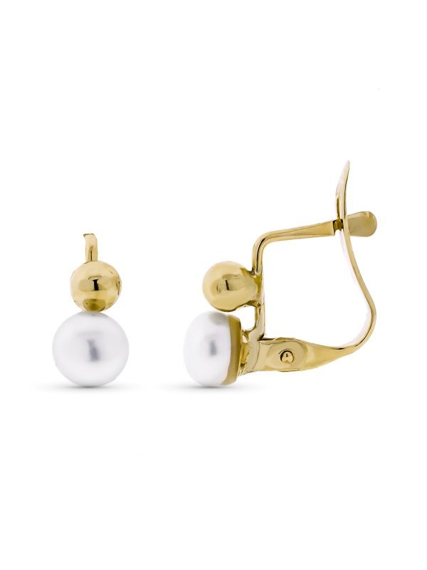 9K PENDIENTES ORO AMARILLO DE BOLA 3...