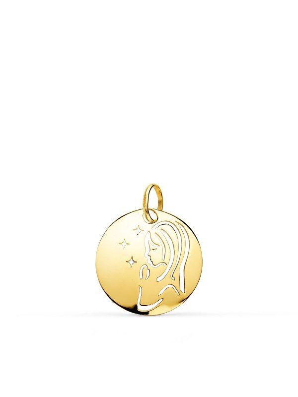 9K MEDALLA VIRGEN NIÑA ORO AMARILLO...