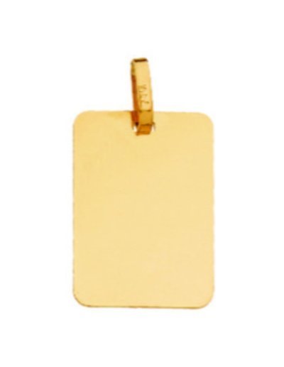 9K CHAPA RECTAGULAR BRILLO...