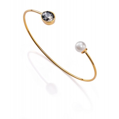 PULSERA DORADA CRISTAL Y...