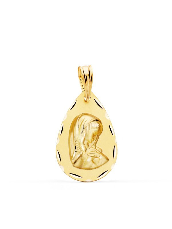 9K MEDALLA VIRGEN NIÑA 21X14 MM