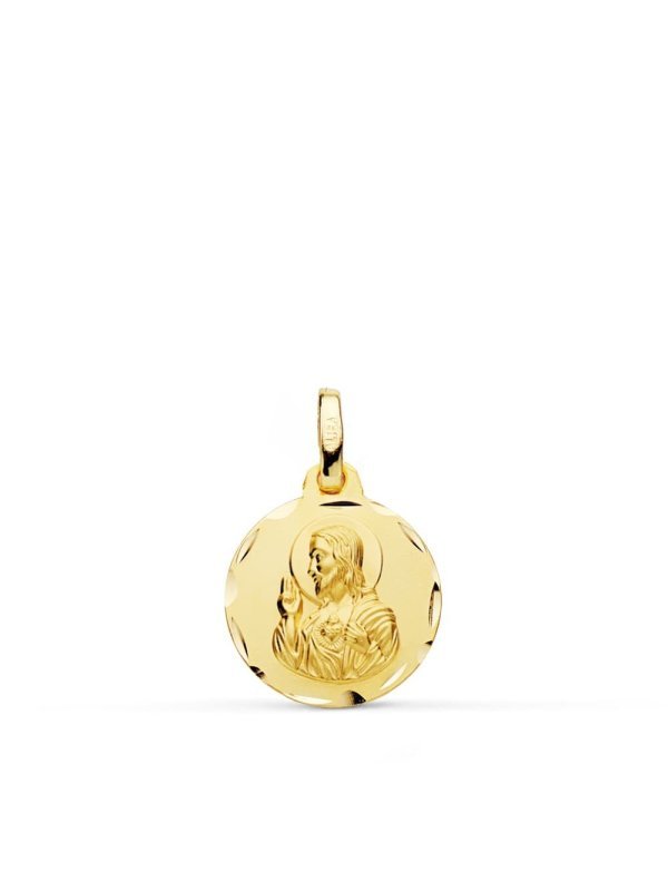 9K MEDALLA CORAZON DE JESUS TALLADA...