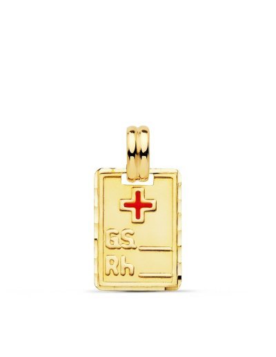 9K COLGANTE PLACA ORO...