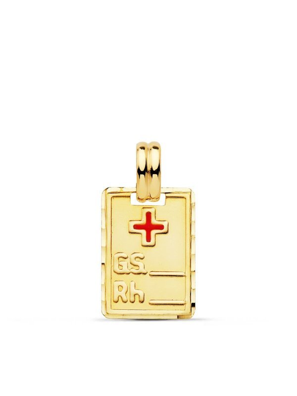 9K COLGANTE PLACA ORO AMARILLO RH....