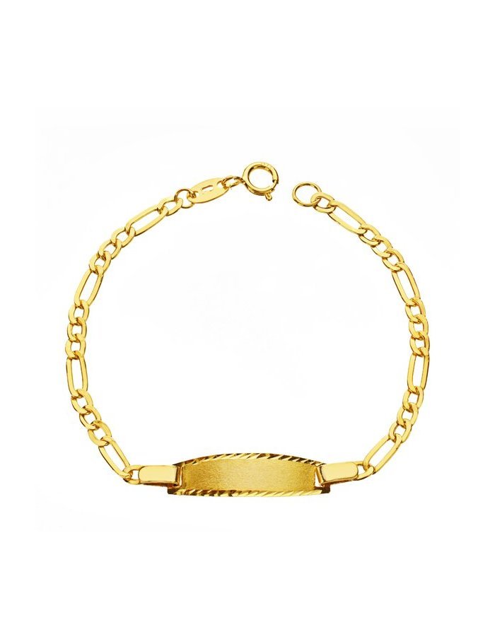 9K ESCLAVA ORO AMARILLO 3X1. 14.00 CM
