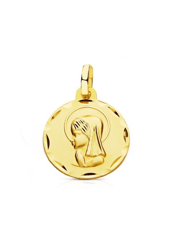 9K MEDALLA VIRGEN NIÑA 18 MM