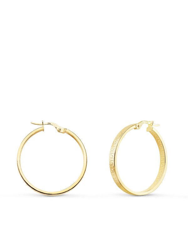 9K AROS ORO AMARILLO HUECOS CON GRECA...