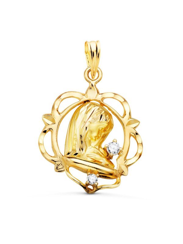 9K MEDALLA ORO AMARILLO VIRGEN NIÑA...