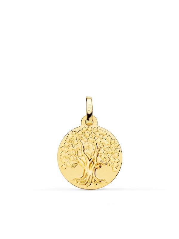 9K MEDALLA ORO AMARILLO ARBOL DE LA...