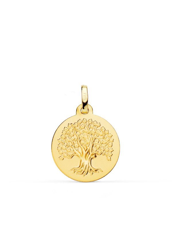 9K MEDALLA ORO AMARILLO ARBOL DE LA...